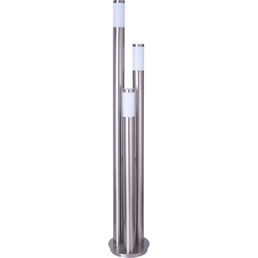 LED Stehlampe, Edelstahl, 3-S&auml;ulen, H 170 cm - Bild 1