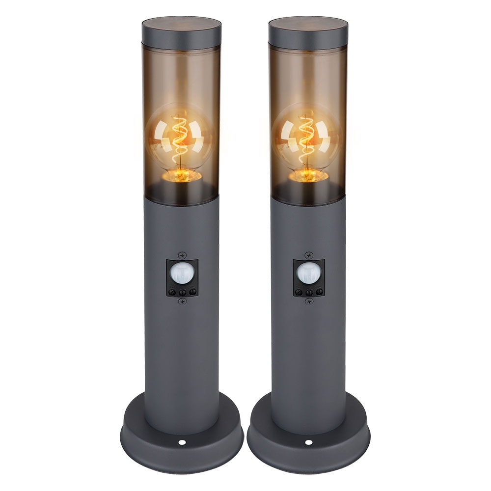 2er Set Sockelleuchte, Bewegungsmelder, anthrazit, H 45 cm - Bild 1