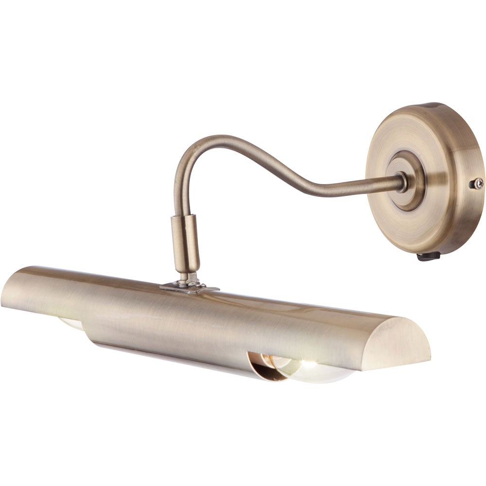 Wandlampe, Metall, Messing, verstellbar, L 36 cm - Bild 1