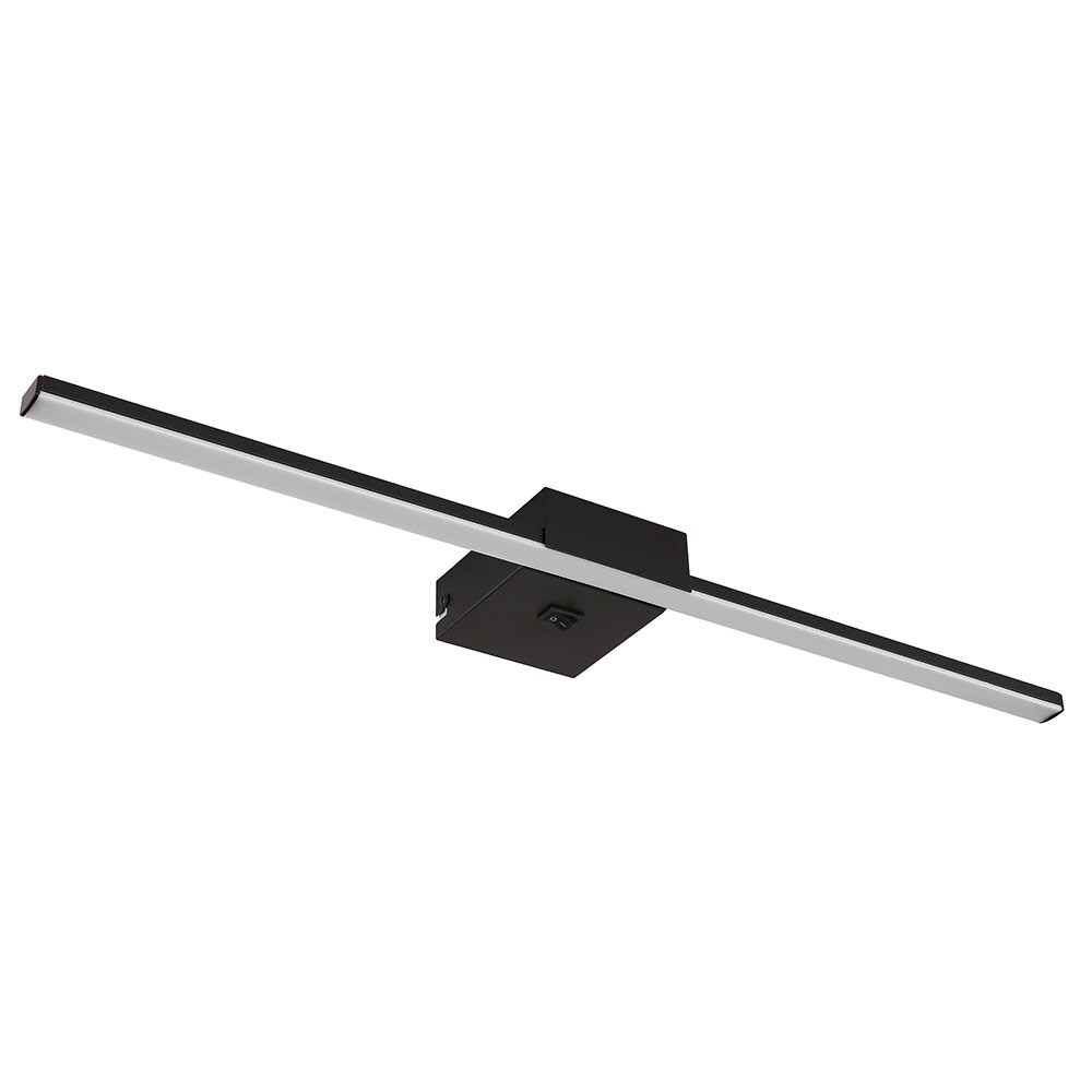 LED Wandlampe, Metall, schwarz, Kippschalter, B 61,5 cm - Bild 1