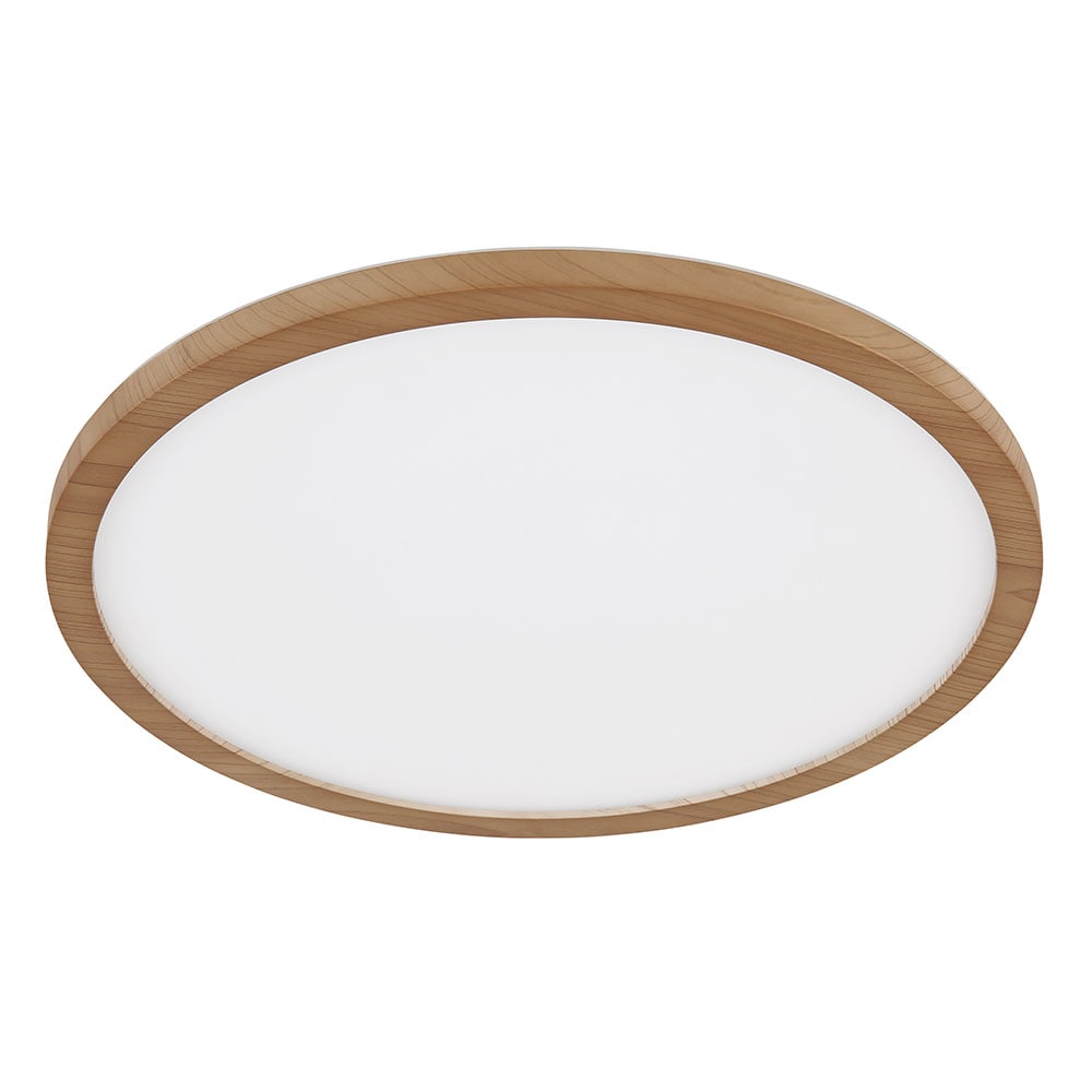 LED Deckenleuchte, Holzoptik, 3 Lichtstufen, D 42 cm - Bild 1