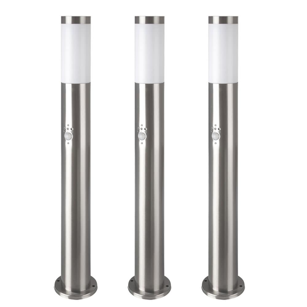 3x Stehleuchte, silber, Bewegungsmelder, 80 cm - Bild 1