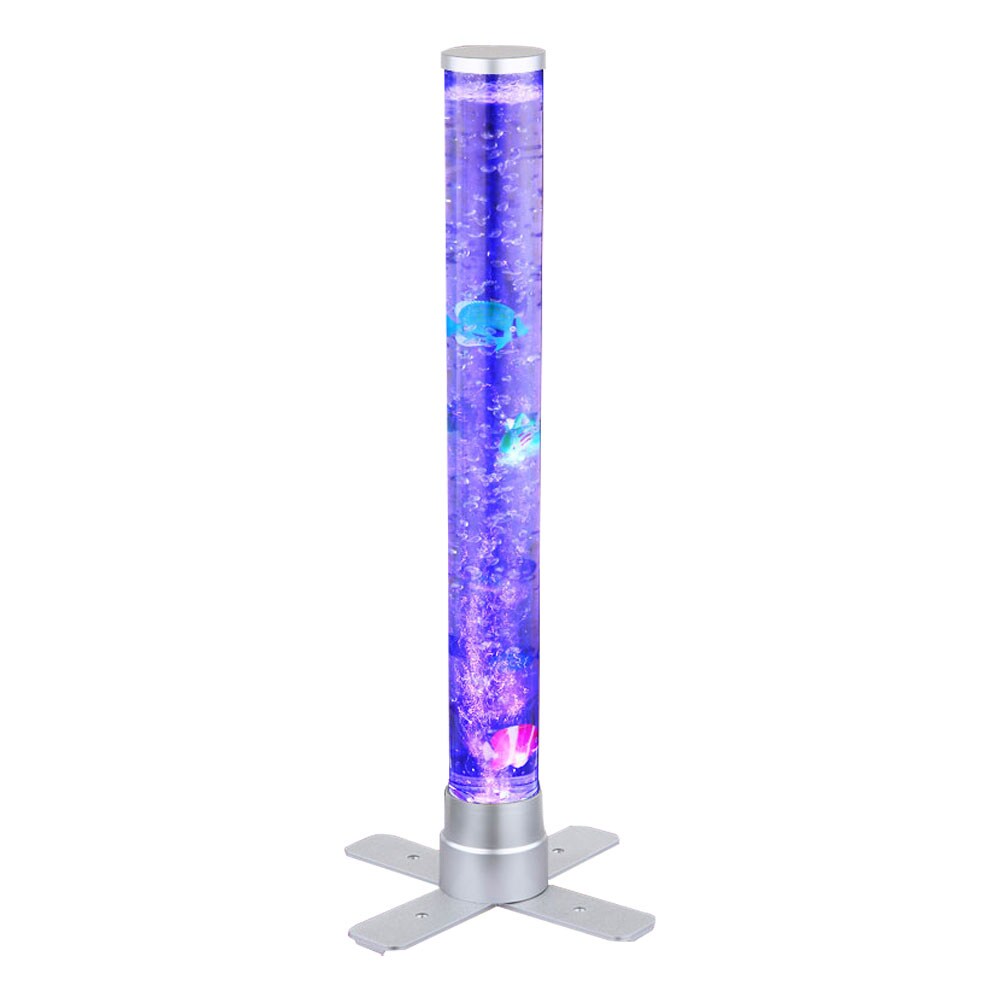RGB LED Wassers&auml;ule, Farbwechsler, klar, Fische, H 61cm - Bild 1