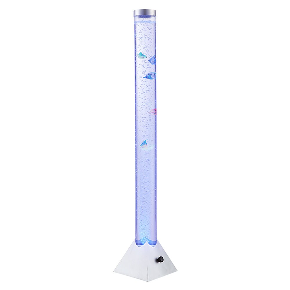LED Wassersäule, Kunststoff klar, 5x Deko-Fische, H 120 cm | 09007371485758