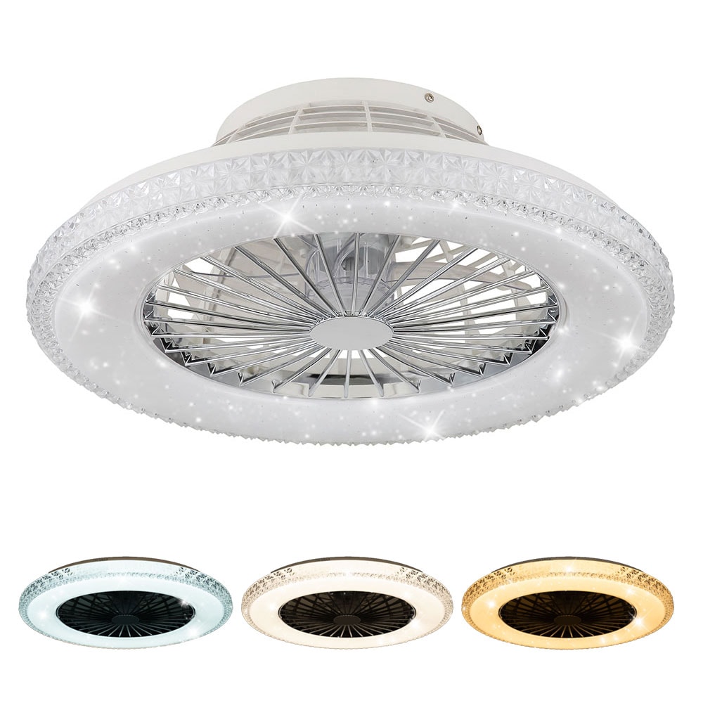LED Deckenventilator, dimmbar, Fernbedienung, CCT, D 50 cm - Bild 1