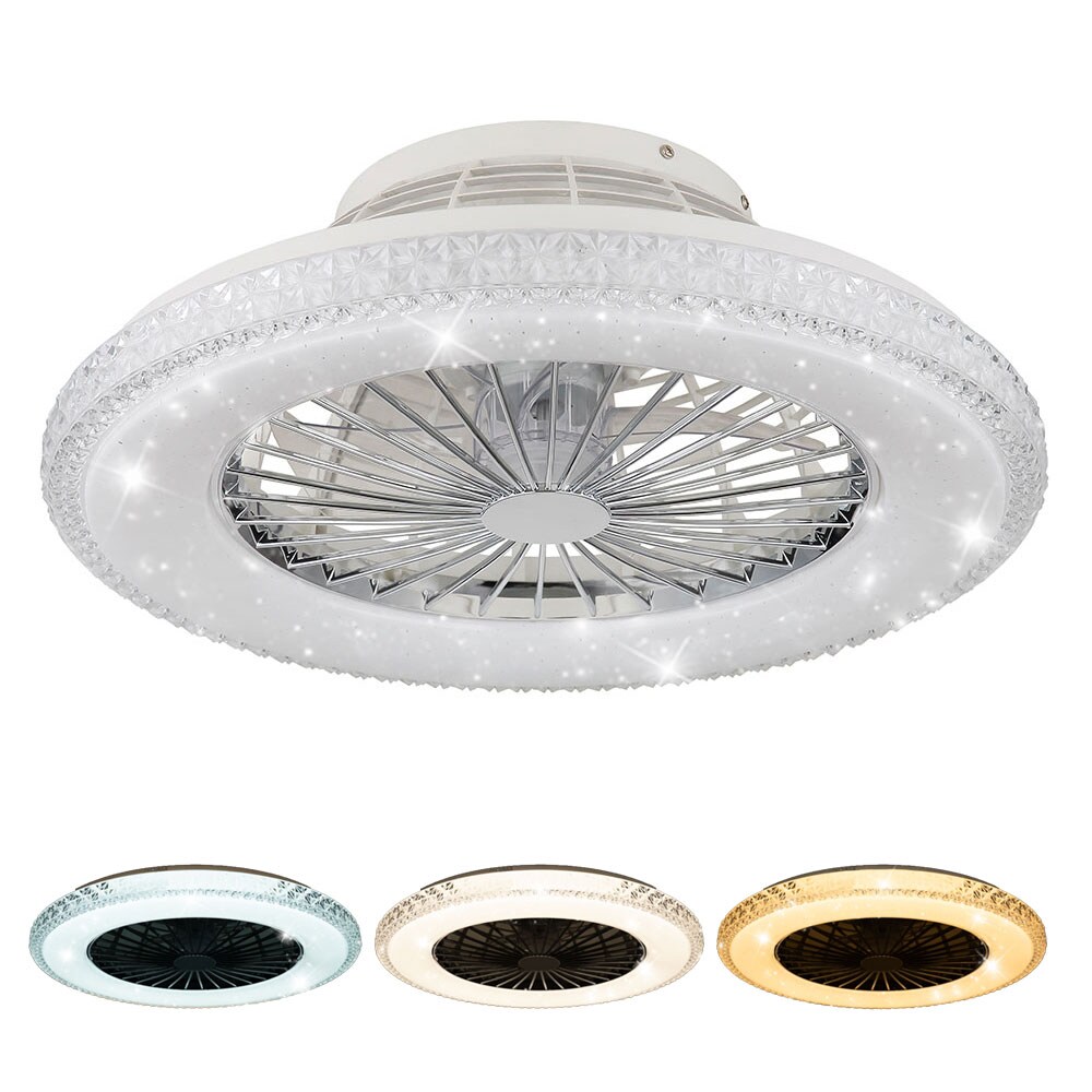 LED Deckenventilator, dimmbar, Fernbedienung, CCT, D 50 cm | 09007371456239