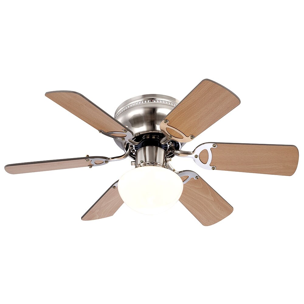 Deckenventilator, graphit buche, Rechts Linkslauf, Zugschalter, , 76 cm | 09007371232925