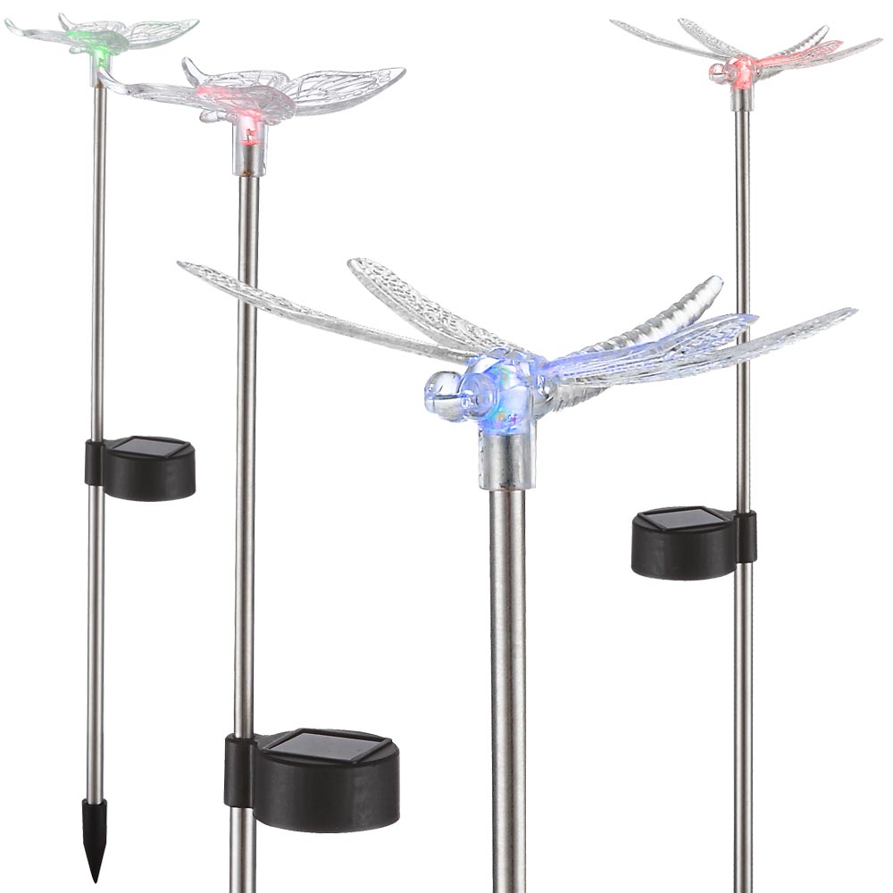 Solarlampe mit LED Leuchtmittel in Schmetterling Optik - Bild 1