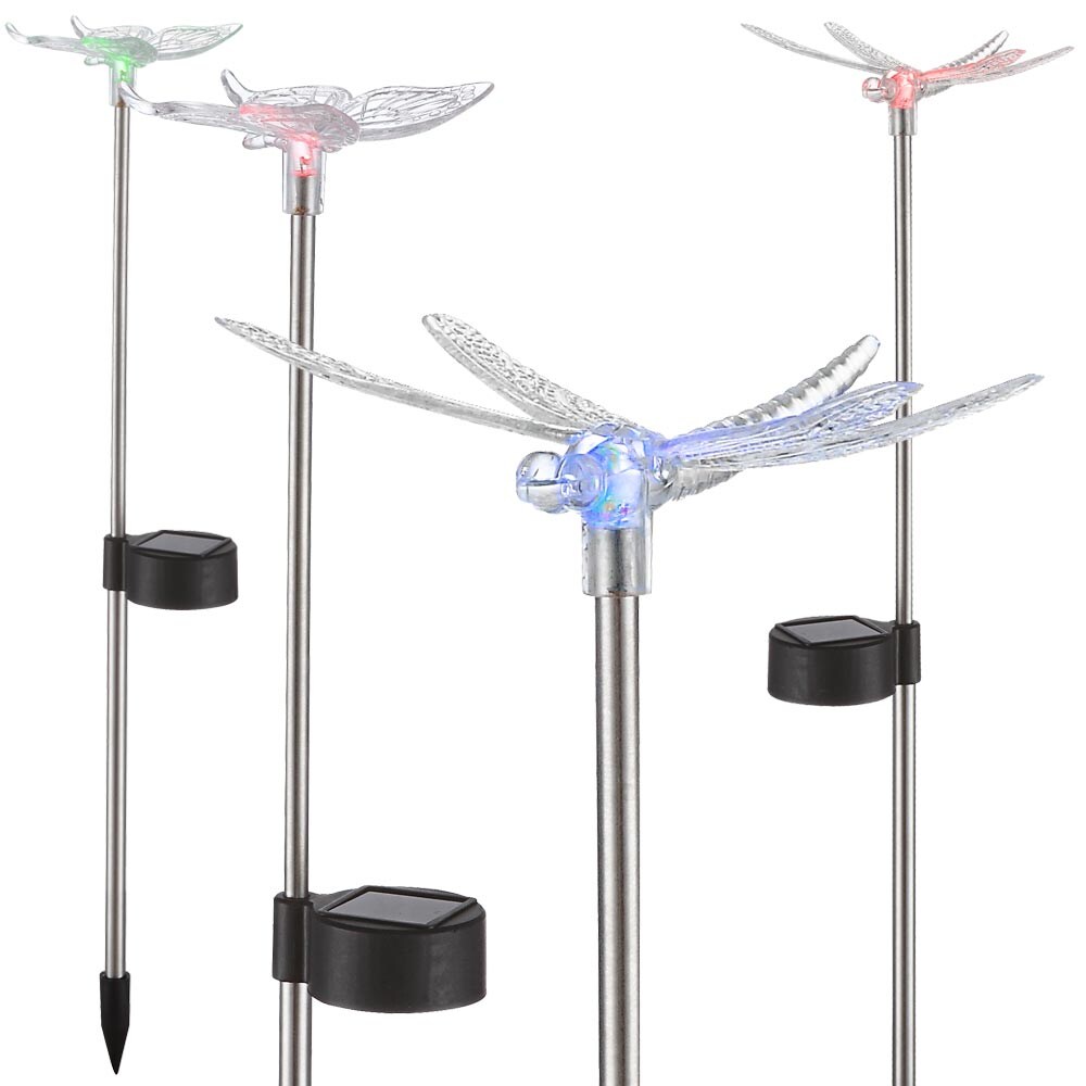Solarlampe mit LED Leuchtmittel in Schmetterling Optik | 09007371295098