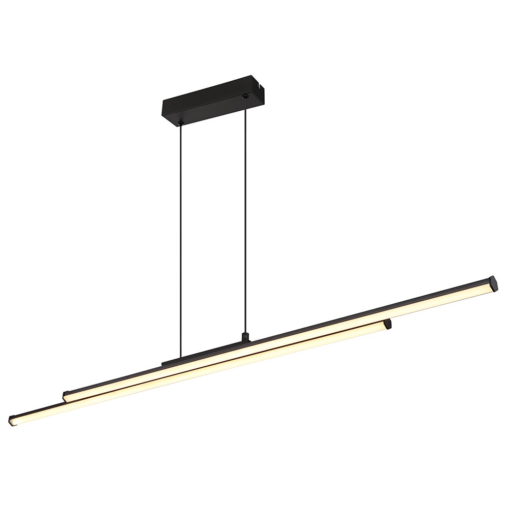 LED H&auml;ngeleuchte schwarz matt, opal, H 120 cm - Bild 1