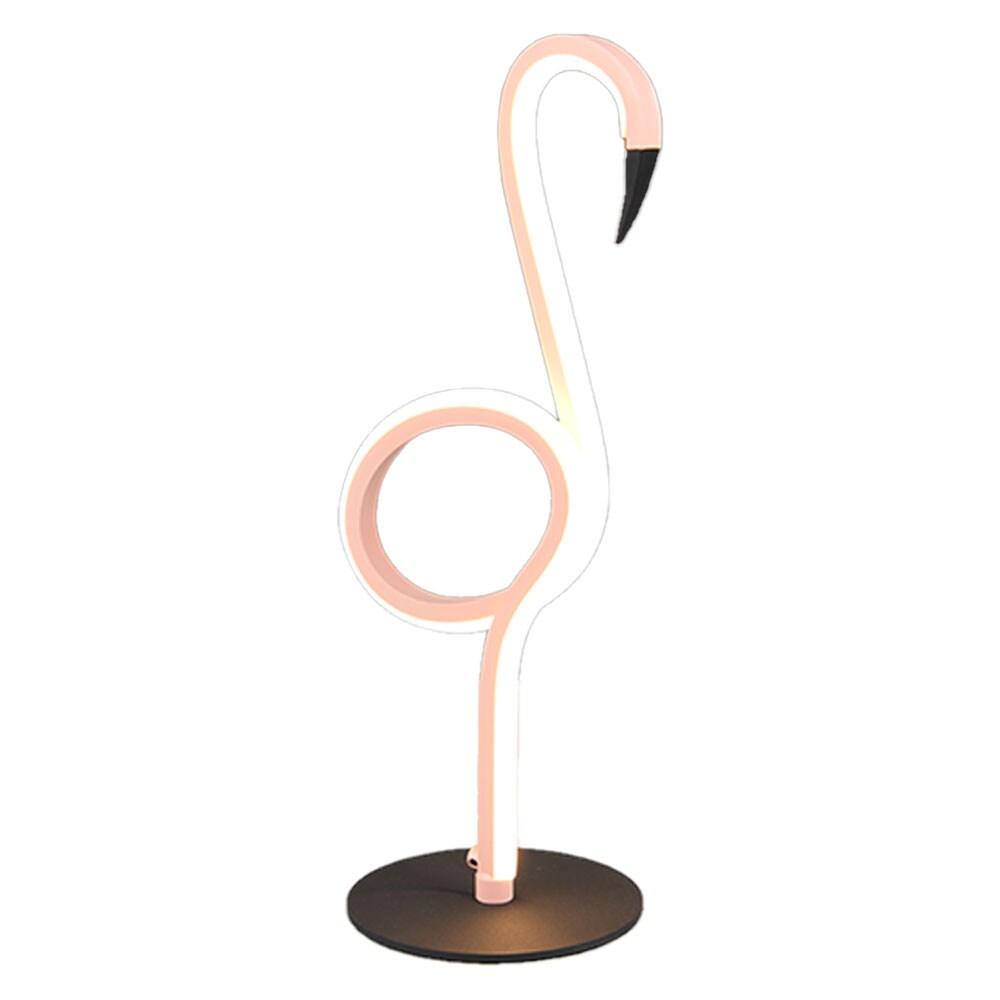 LED Tischleuchte, pink, Flamingo Design, H 35 cm | 04017807613704