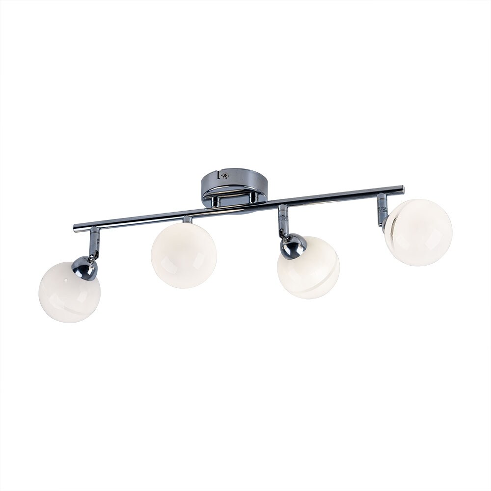 Deckenlampe, silber, verstellbare Spots, L 45,5 cm