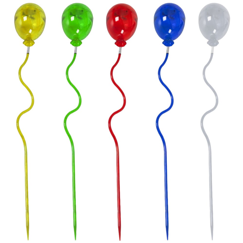 5x LED Solarlampen, Luftballons bunt, H 60 cm | 04041908092502