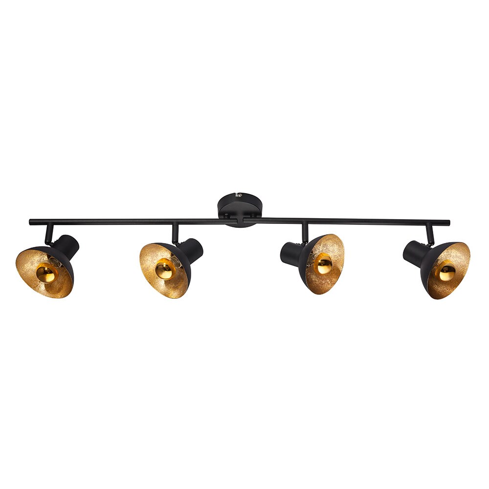 LED Deckenlampe, Spots beweglich, Metall, schwarz, gold - Bild 1