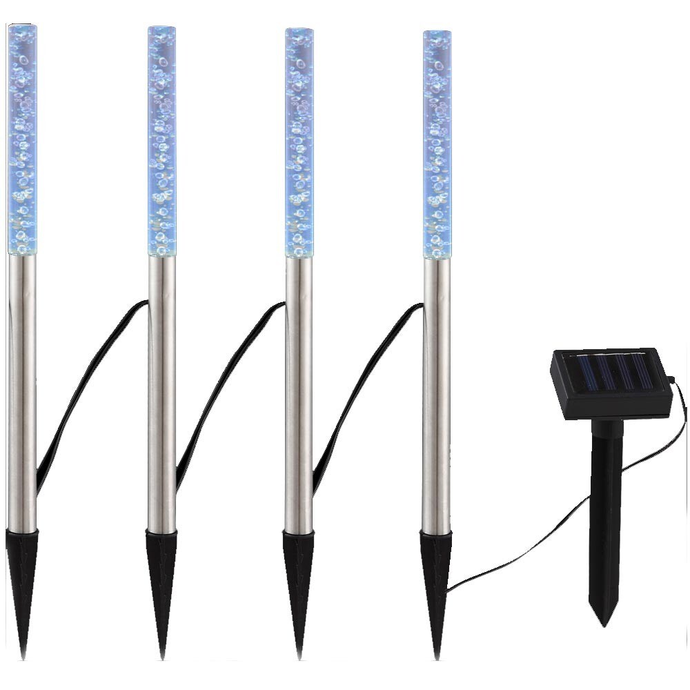 4er Set LED Solarleuchten für den Außenbereich mit Farbwechsler | 09007371544974