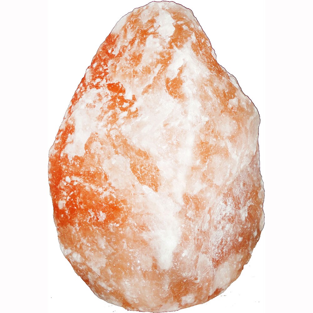 Tischlampe, Salzkristallstein, 1 flammig, H 23 cm