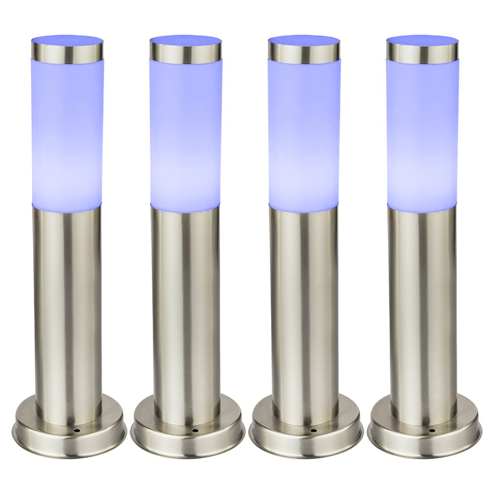 4er Set RGB LED Stehlampen aus Edelstahl f&uuml;r Ihren Garten - Bild 1
