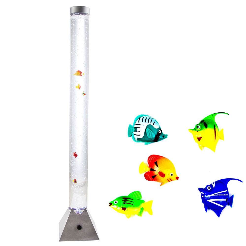 Beleuchtete Wassersäule mit Deko-Fischen für Ihren Wohnraum | 04059157011793