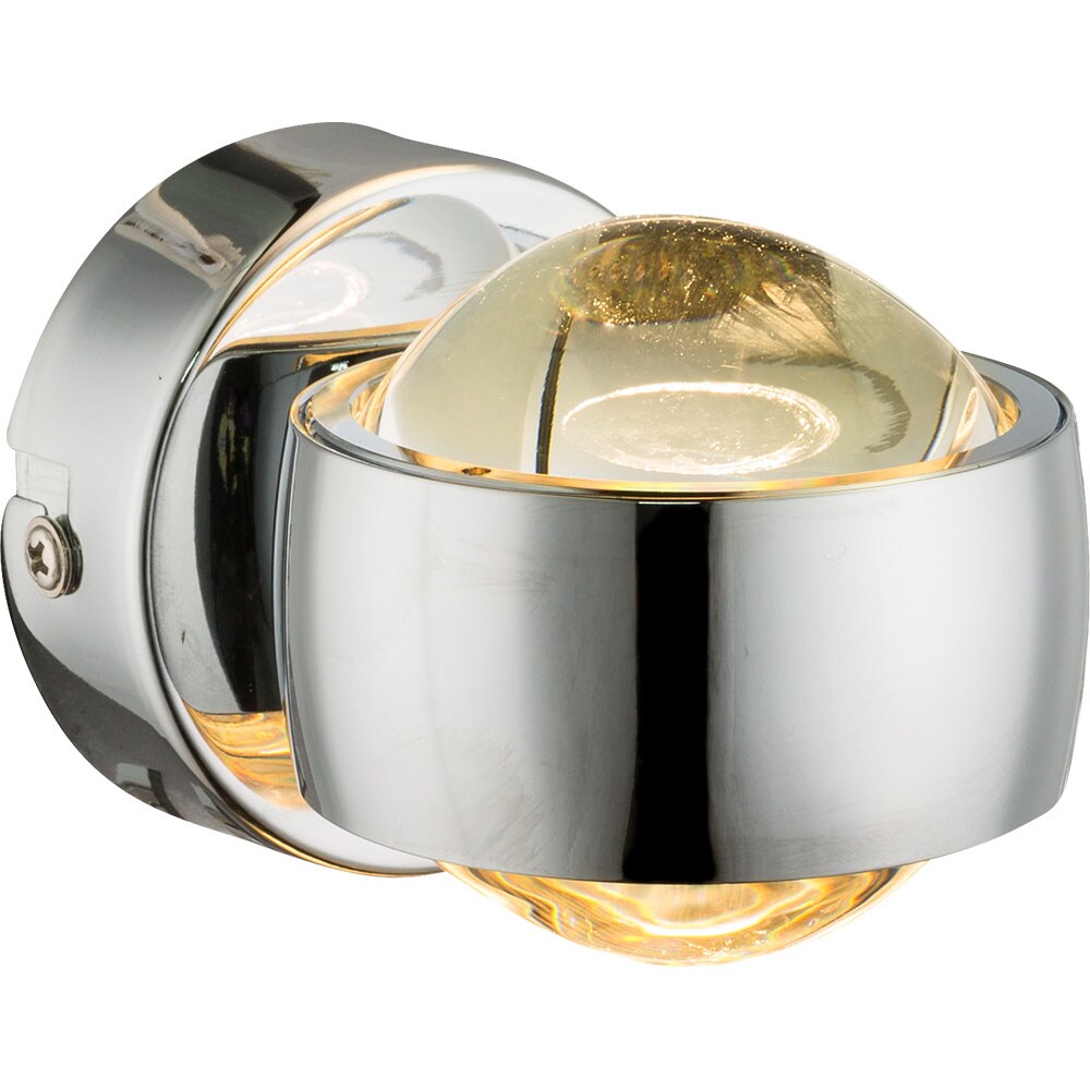 LED Wandlampe, Metall chrom, Glas klar, L 10 cm | 09007371352623