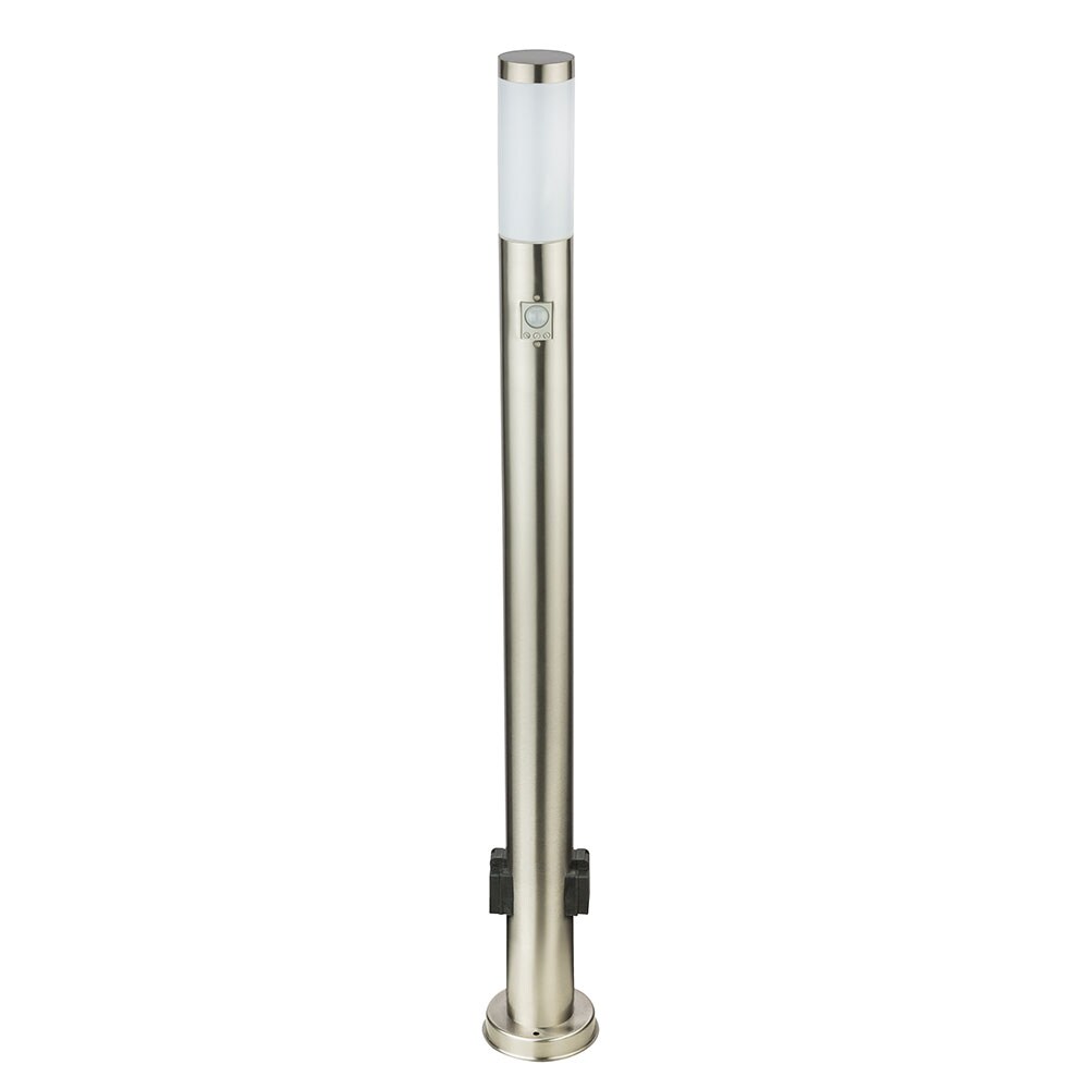 Stehlampe, 2x Steckdose, Edelstahl, Sensor, H 110 cm, BOSTON | 09007371341030