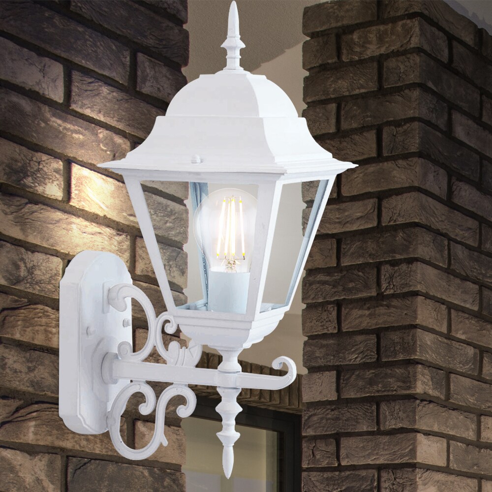 Landhaus Stil Wandlampe in weiß für den Außenbereich VT-760 | 03800157617796