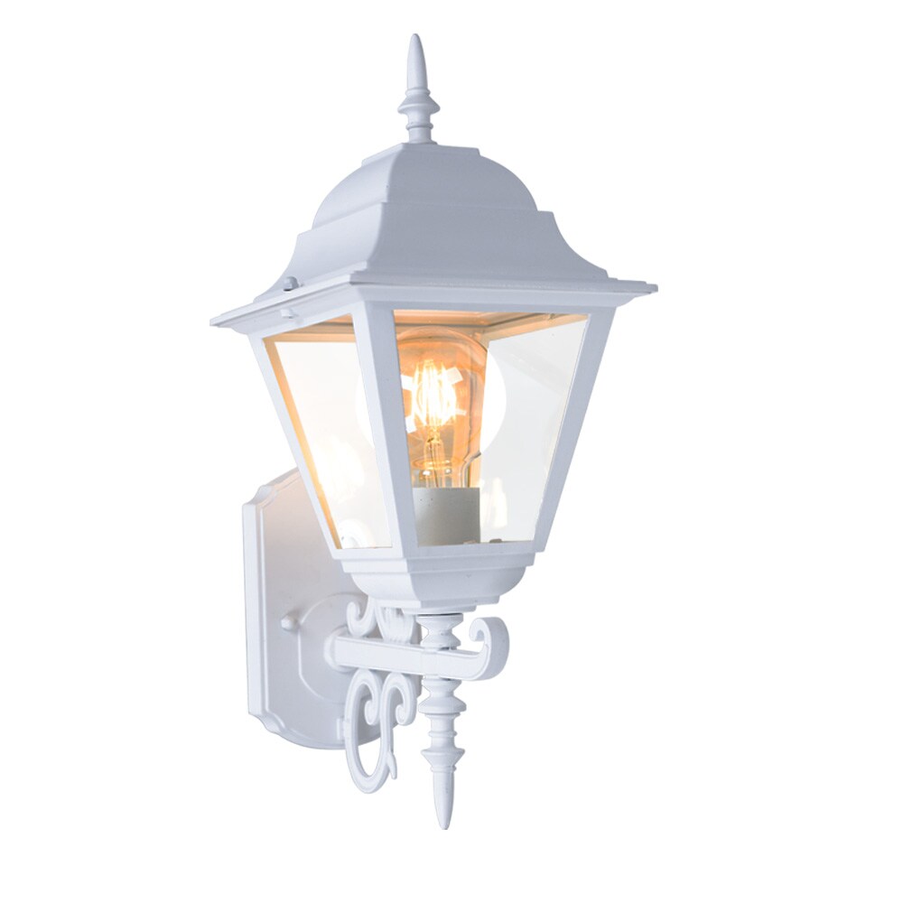 Laterne, Au&szlig;enbereich, IP44, Glas klar, wei&szlig; - Bild 1