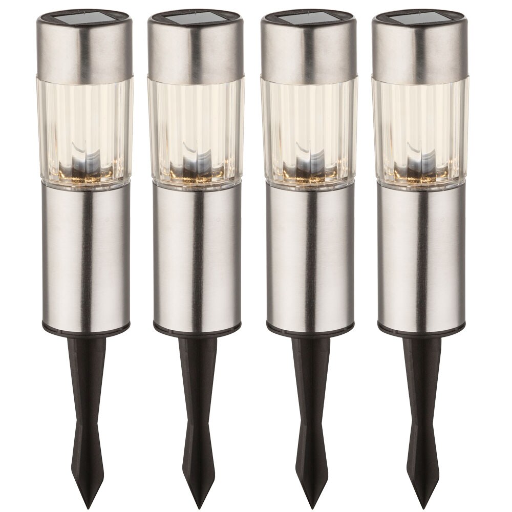 4er Set LED Edelstahl Solarlampen für den Außenbereich | 09007371544028