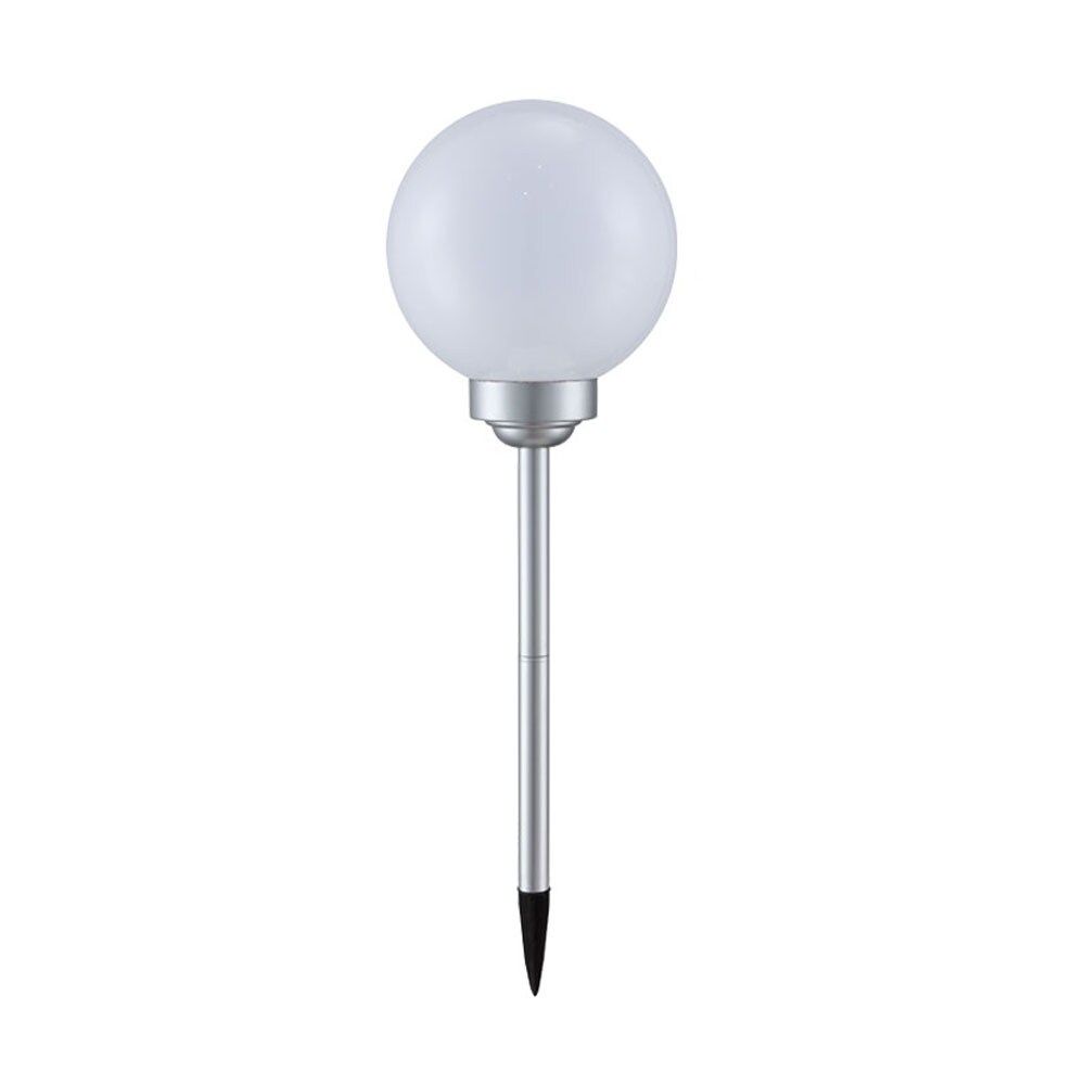 LED Garten Solarleuchte, Kugel wei&szlig;, DM 20 cm, H 62 cm - Bild 1