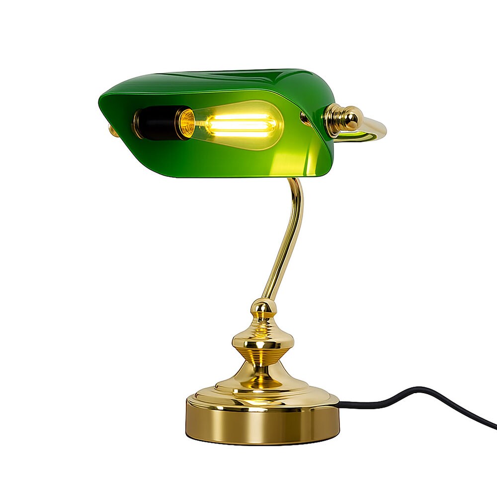 Schreibtischlampe Antik , Acrylschirm gr&uuml;n ANTIQUE - Bild 1
