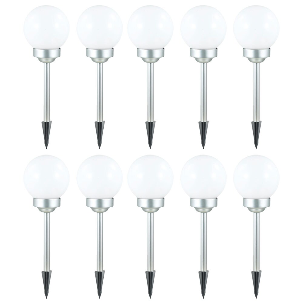 5x LED Solarleuchte, Kugel wei&szlig;, DM 15 cm, H42,5 cm - Bild 1
