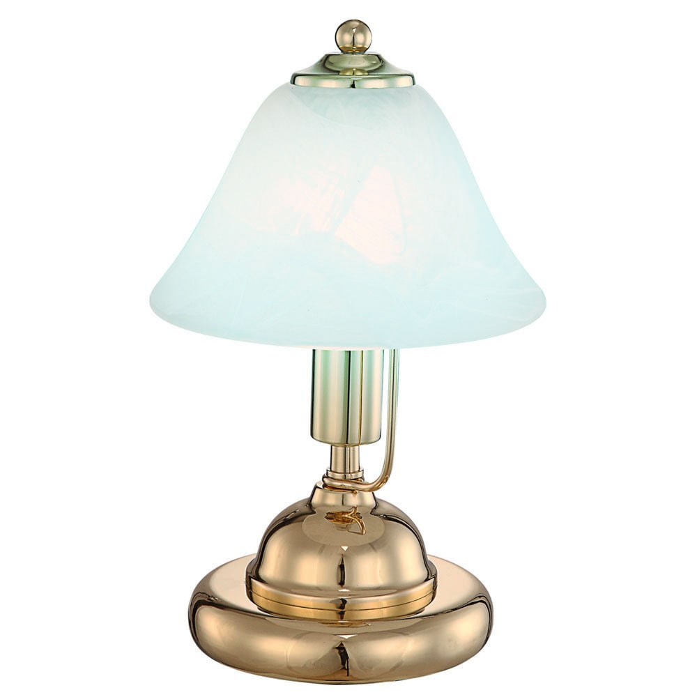 RGB LED Messing Tischlampe, Touchschalter, H 27 cm, ANTIQUE - Bild 1