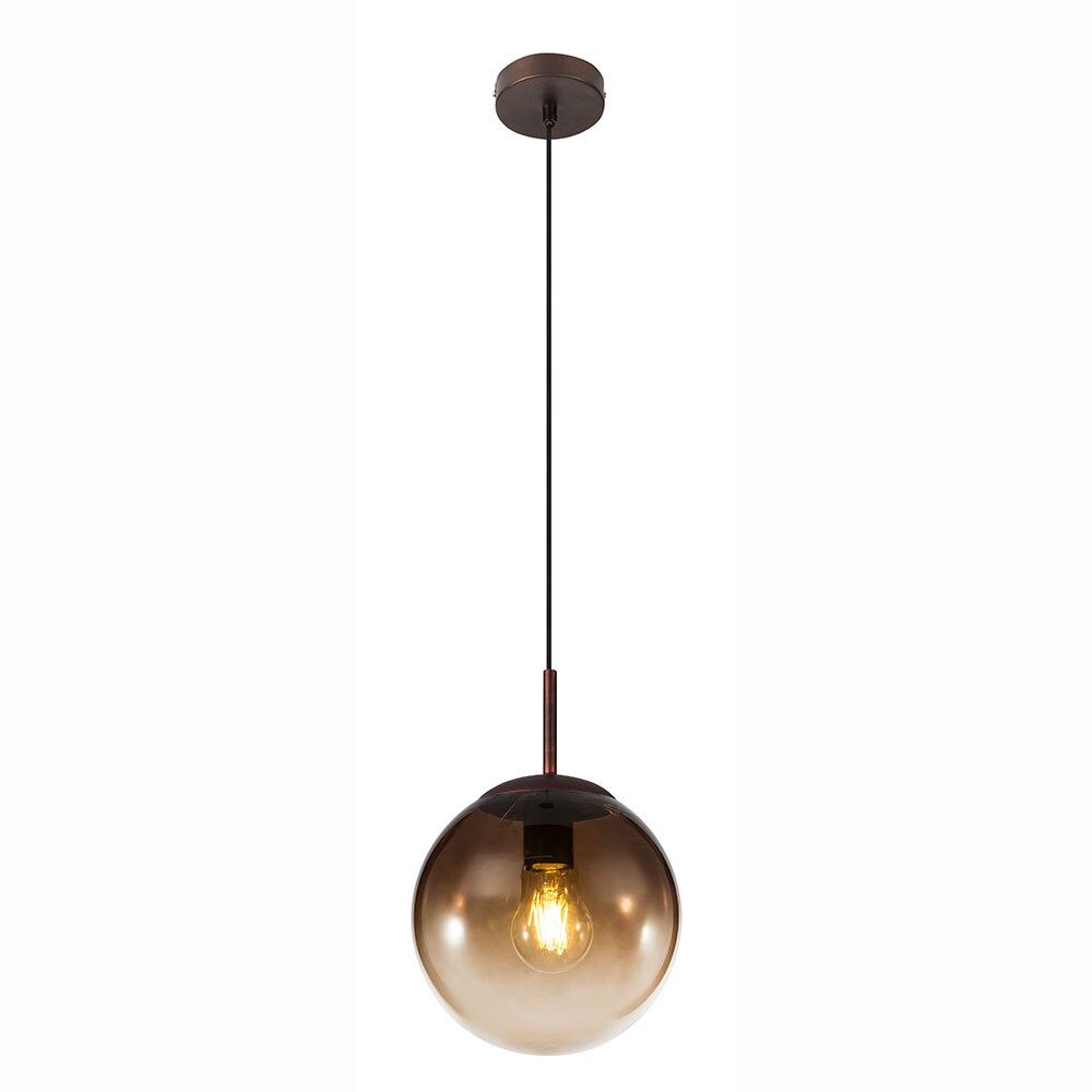 H&auml;ngelampe, Glas, rauchfarben, Durchmesser 20 cm, VARUS - Bild 1