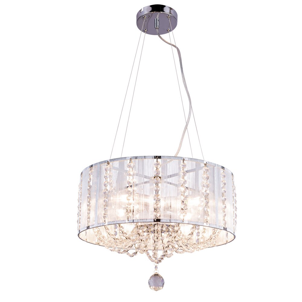 Hängeleuchte, Kristalle, Chrom, silber, H 130 cm, WALLA | 09007371372515