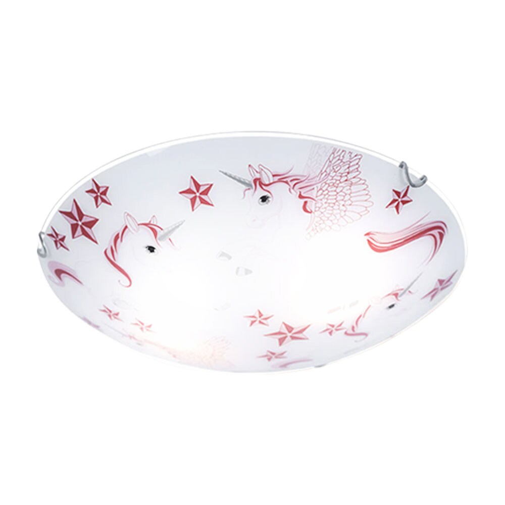 LED Kinder Deckenlampe, Einhorn, rosa-wei&szlig;, 40 cm, NATALIE - Bild 1