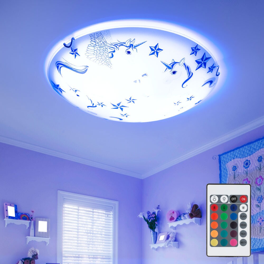 RGB LED Kinder Deckenlampe, Einhorn, 40 cm, NATALIE - Bild 1