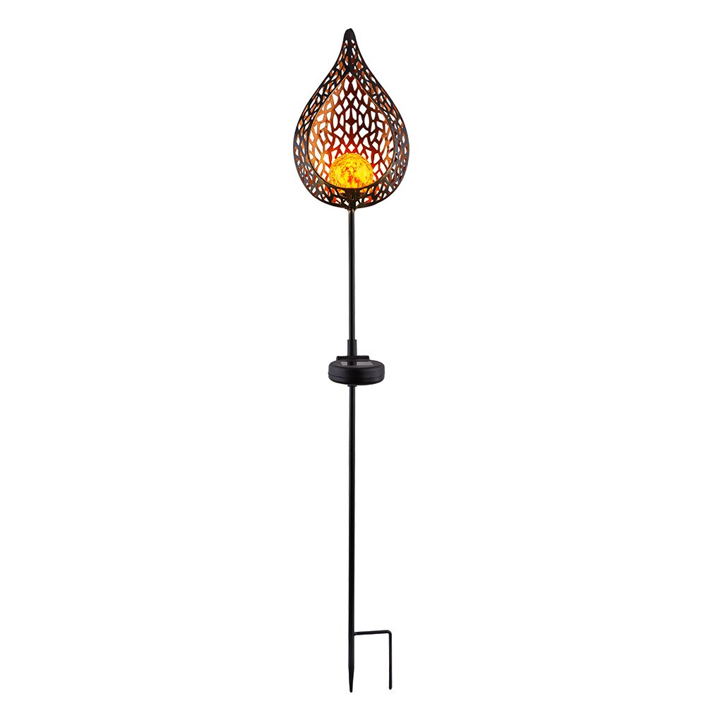 LED Solar-Steckleuchte, Flammen Design, H&ouml;he 90 cm - Bild 1