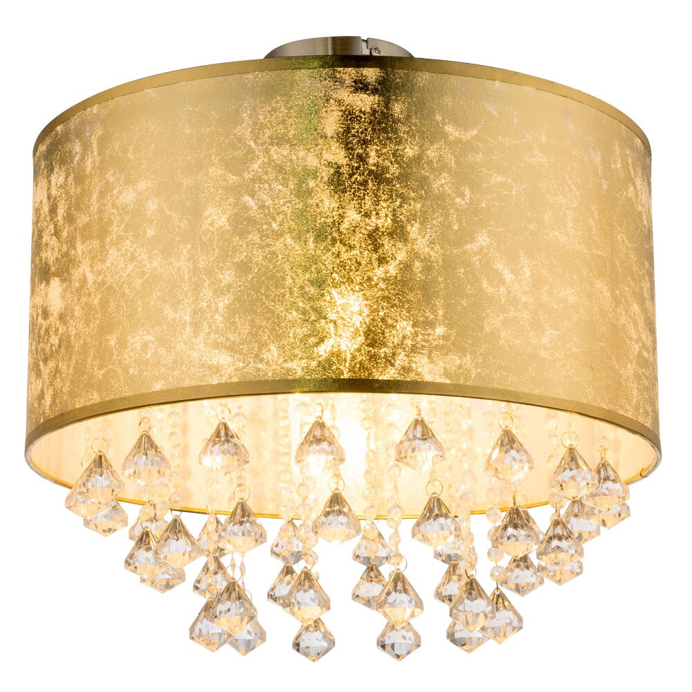 Deckenleuchte im Blattgold Design mit Kristallen, AMY - Bild 1