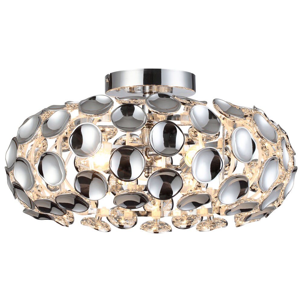 Deckenleuchte, Chrom Dekor, H 23 cm - Bild 1