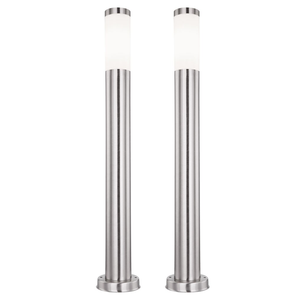2er Set Stehleuchten, Edelstahl, H 80 cm, BOSTON | 09007371565610