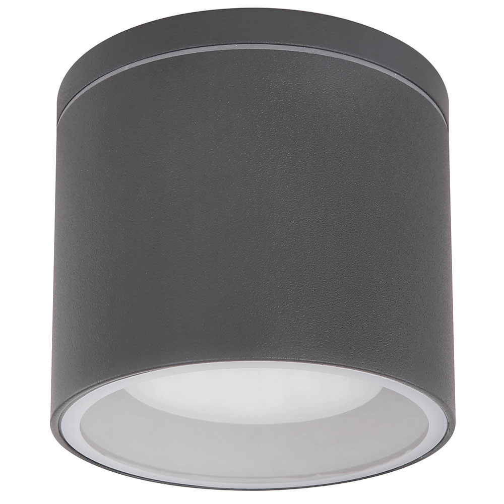 Au&szlig;enleuchte Deckenlampe, anthrazit, Glas, IP44, D 10,8 cm - Bild 1