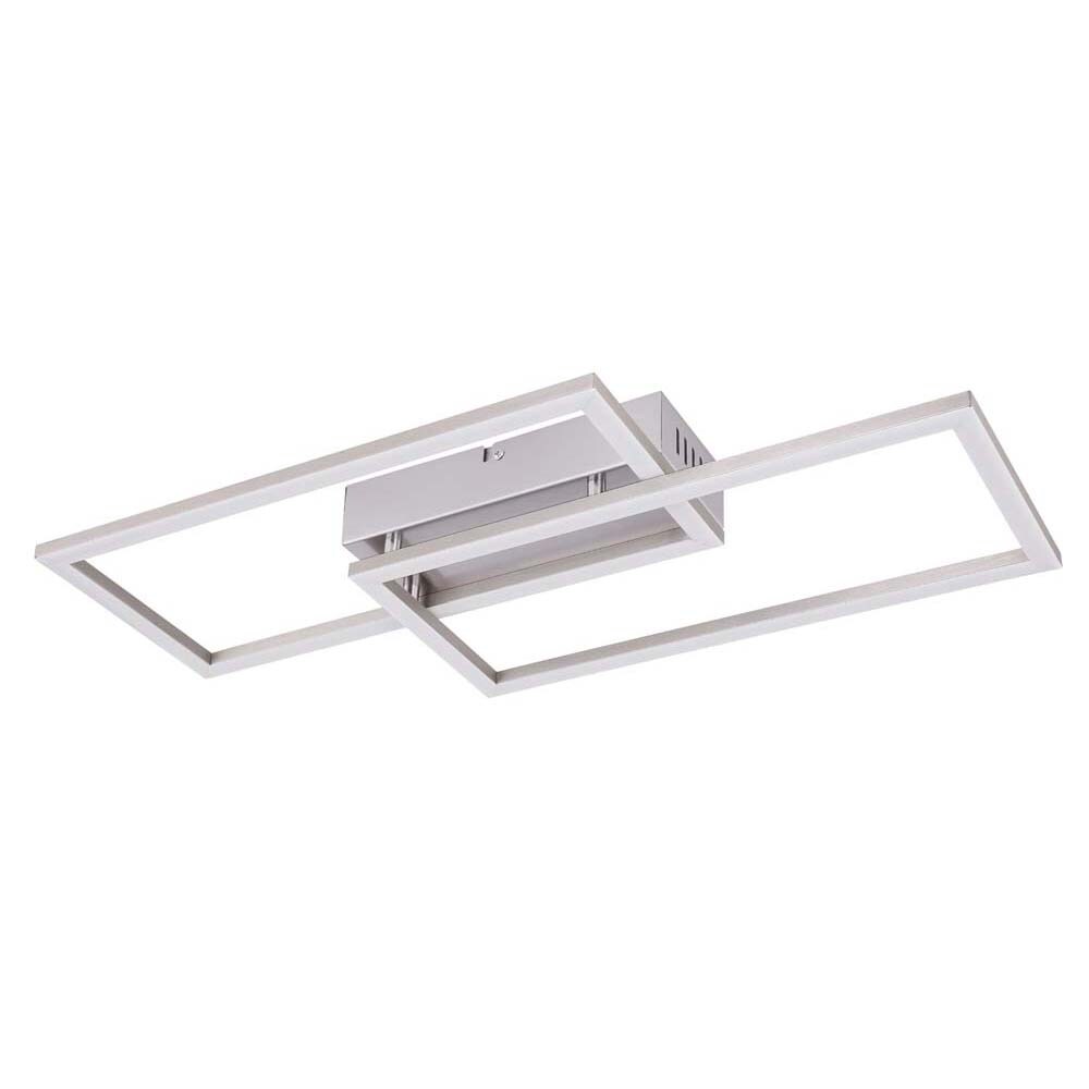 LED Deckenleuchte, nickel-matt, Opal, weiß, rechteckig | 04059157204027