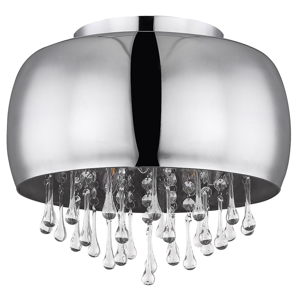 Deckenleuchte, Metall, Chrom, Glas, Kristalle, klar - Bild 1