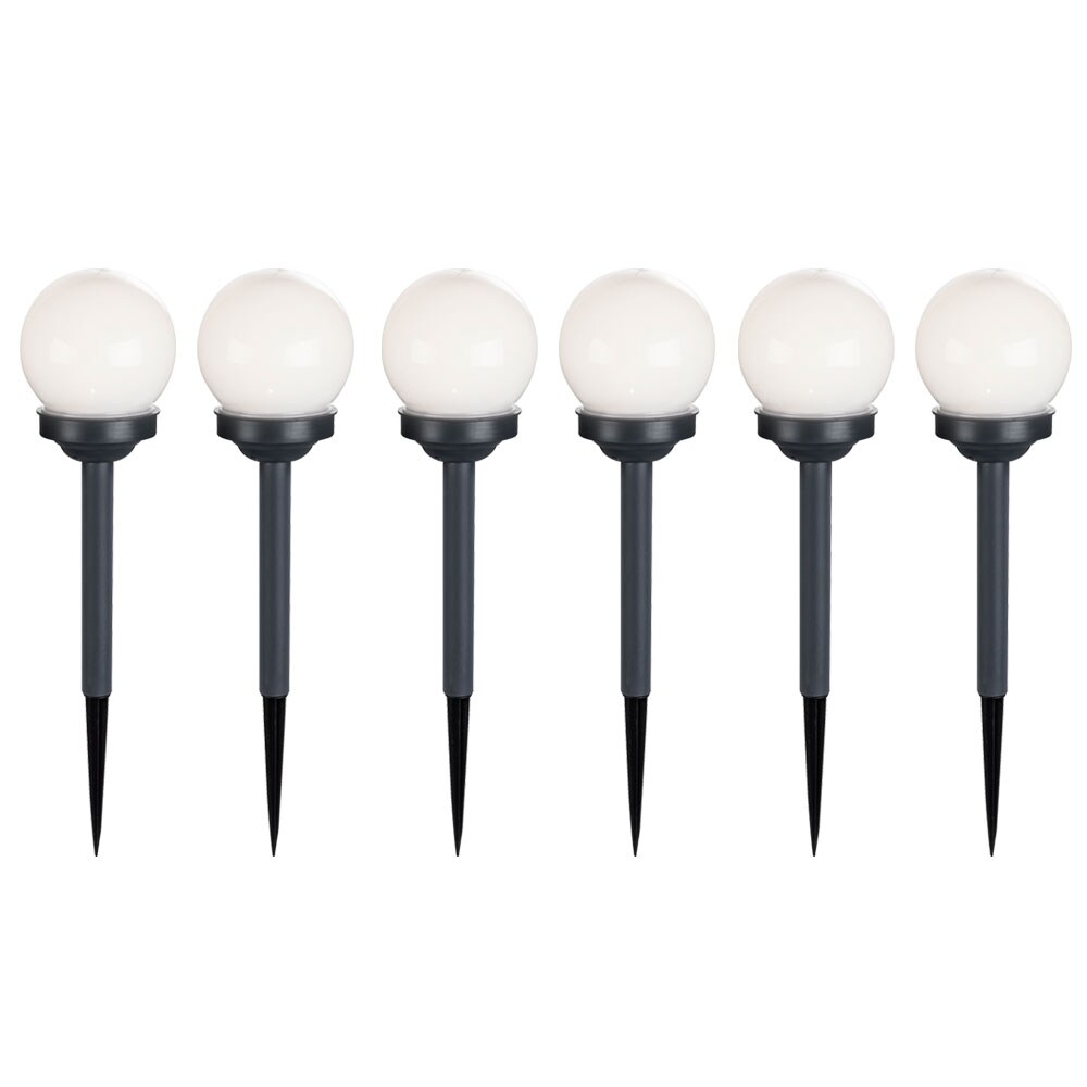 6er Set LED Solar Steckleuchten, Kugel Design, H 39 cm | 04059157115224