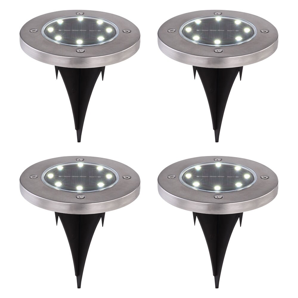 4er Set LED Solar-Steckleuchten, Edelstahl, 13 cm | 09007371399925