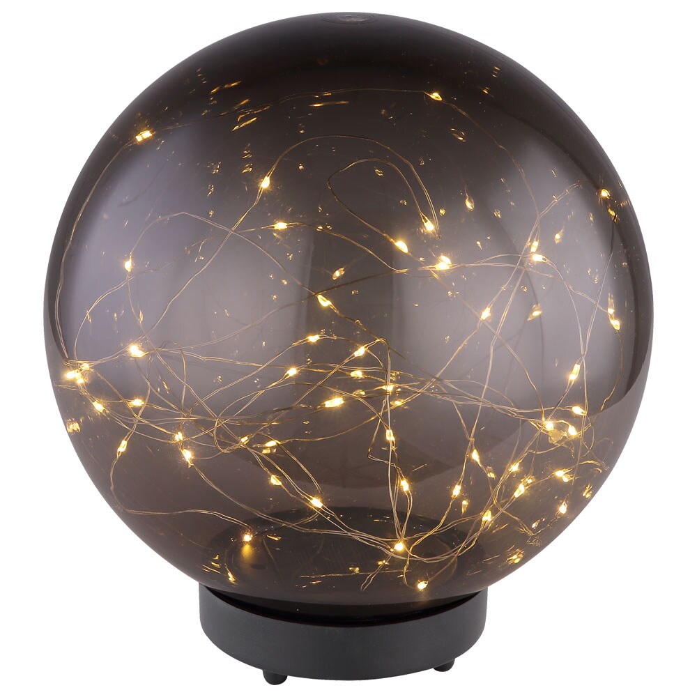 LED Solarlampe, Kugel-Form, Lichterkette, H 30 cm - Bild 1