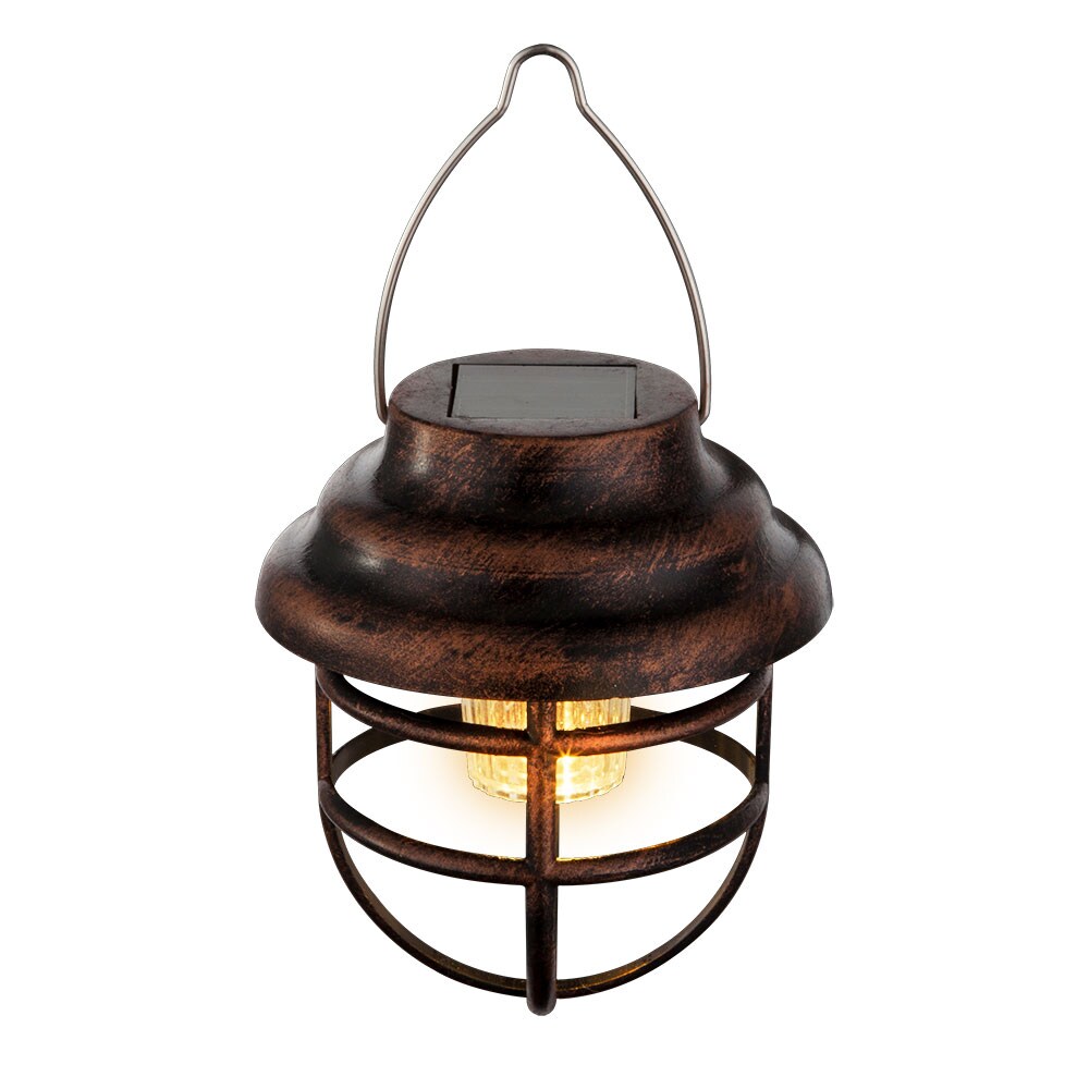 LED Solar H&auml;ngeleuchte, rostfarben, H 14 cm - Bild 1