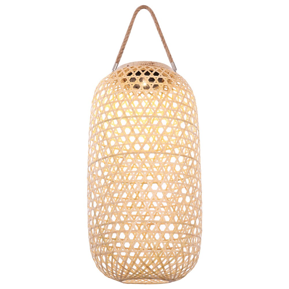 LED Solarleuchte, Bambus, Korbgeflecht, H 56,5 cm - Bild 1