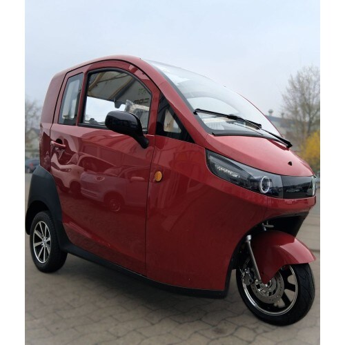 Madat A03 &ndash; Roter E-Kabinenroller Dreirad mit Lithium-Eisenphosphat-Akku (LiFePO4) 45 km/h (optional 25 km/h) - Bild 1