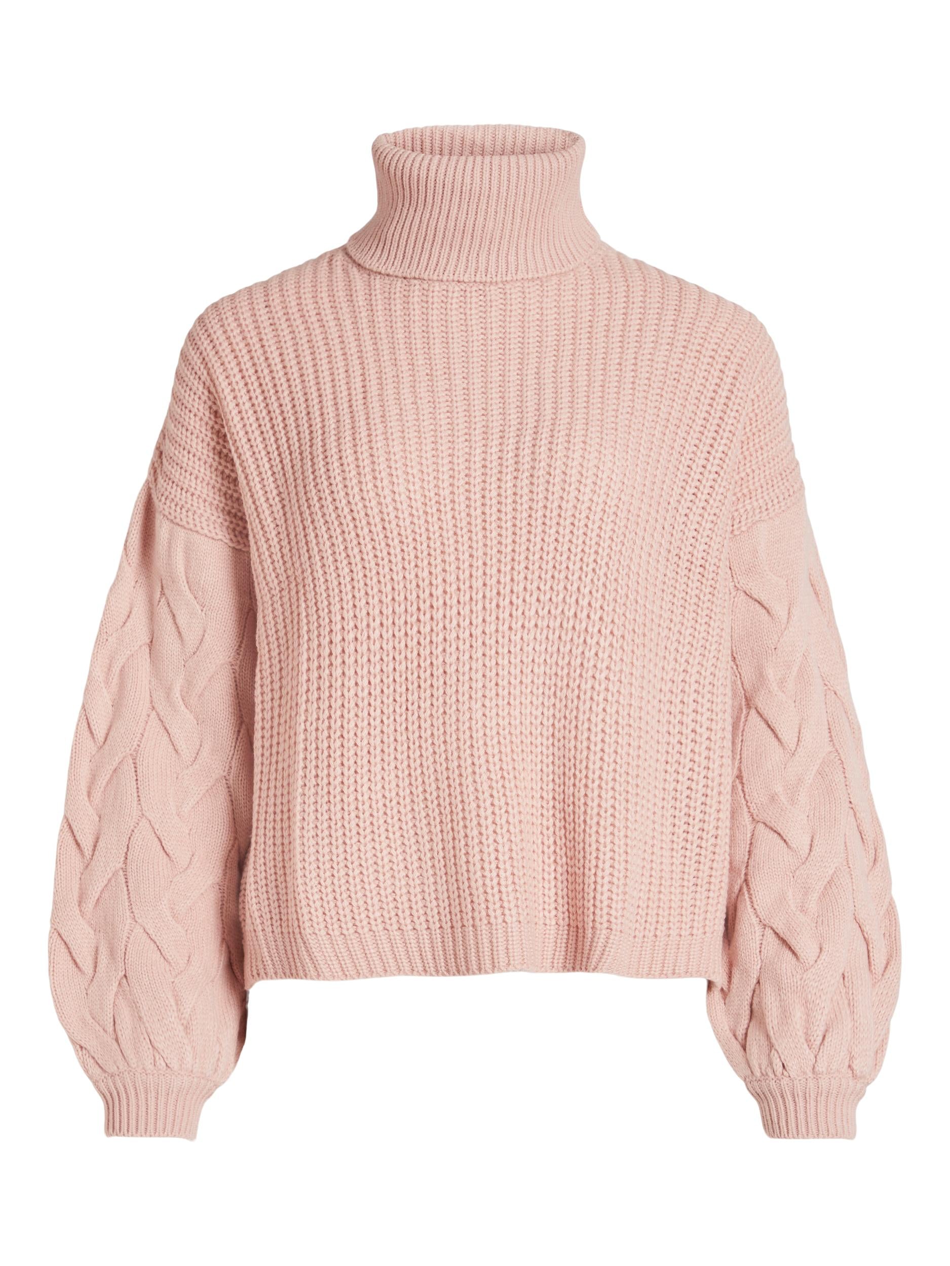VILA Rollkragenpullover 'Oa' Misty Rose, Unifarben, Pink - Gr. XL - Bild 1