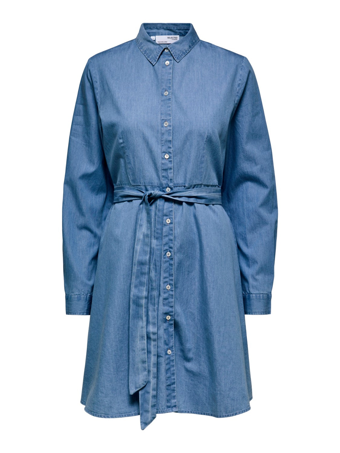 SELECTED FEMME Jeanskleid 'Tammy' Light Blue, Unifarben, Blau - Gr. 40 - Bild 1